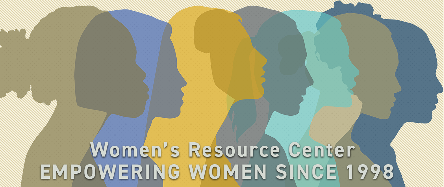 An illustration of women’s faces silhouettes of different races in different colors. 